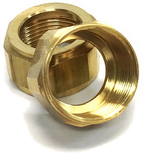 Brass Gauge Glass Nuts