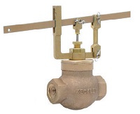 Keckley Bronze Self-Closing Lever Valve Globe Hot & Cold