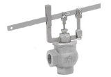Keckley Cast Stainless Steel Self-Closing Lever Valve Angle Hot & Cold