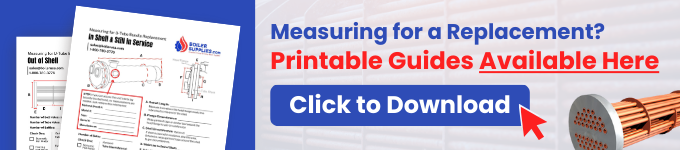 Boiler Supplies’ printable instructions on how to measure for a replacement tube bundle whether it is in the shell, in a tank, or out of the shell