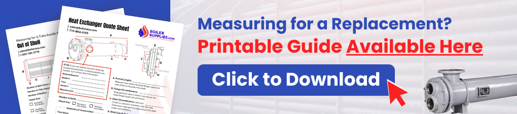Boiler Supplies’ printable instructions on how to measure for a new heat exchanger.